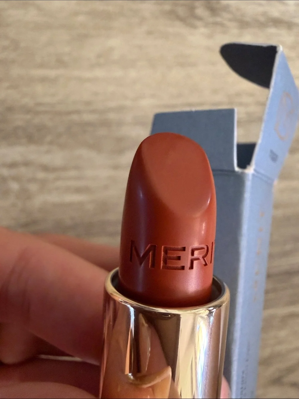 Merit Signature Lipstick — Tiger (Warm Terracotta Brown)
